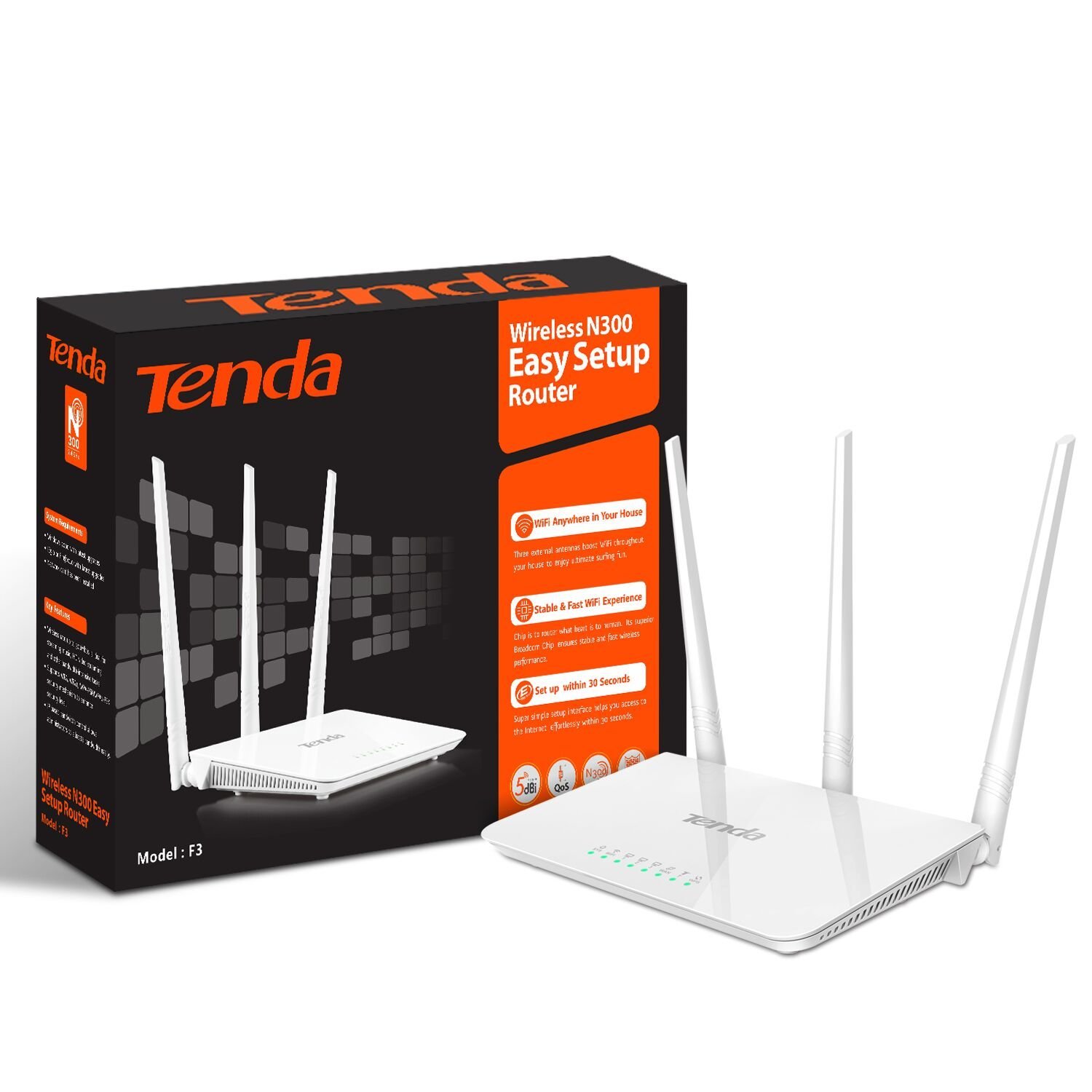 Router Wifi Tenda F3 - Hàng chính hãng