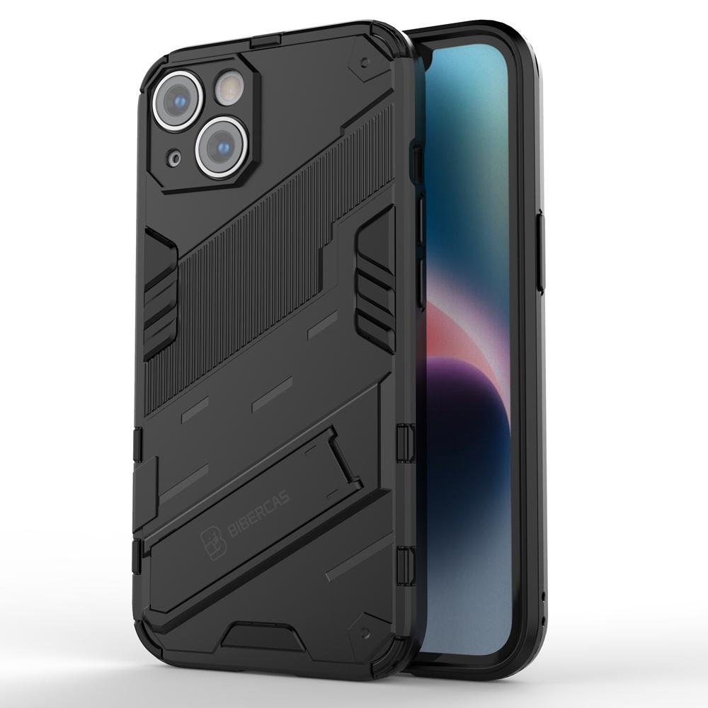 Ốp lưng cho iPhone 14, Ốp chống sốc Iron Man PUNK cao cấp kèm giá đỡ cho iPhone 14