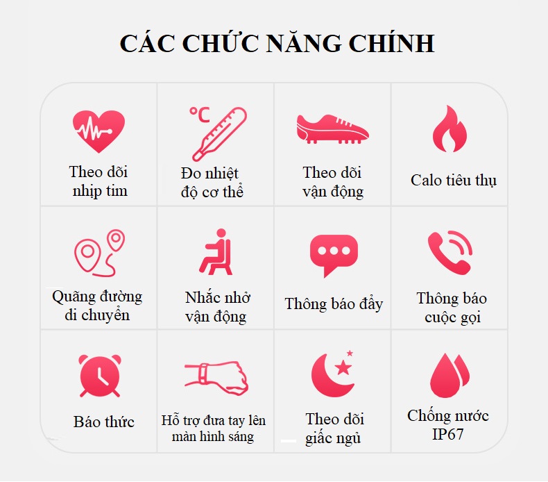 Đồng hồ theo dõi sức khỏe đa năng T.1.Q - Đồng hồ thông minh