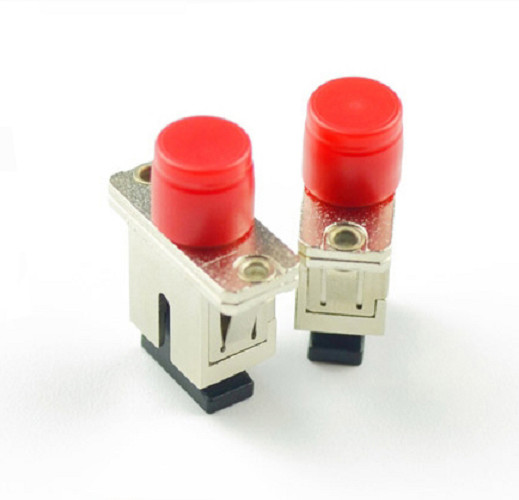 Khớp Nối Đầu Sợi Quang Coupler SC-FC Kim Loại Màu Đen