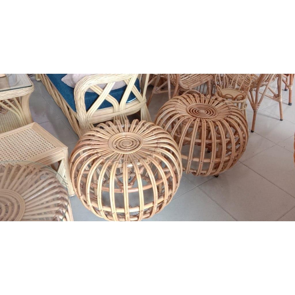 Bàn-Đôn Mây Bí Tròn Trang trí nhà cửa, quán, homestay