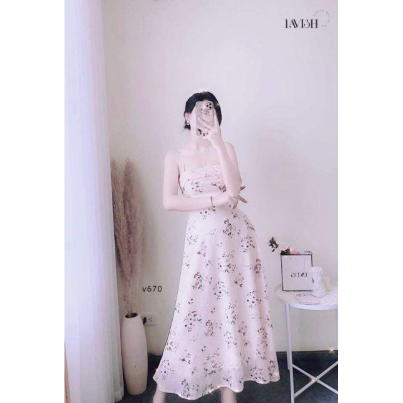 VÁY VOAN HAI LỚP HỒNG
