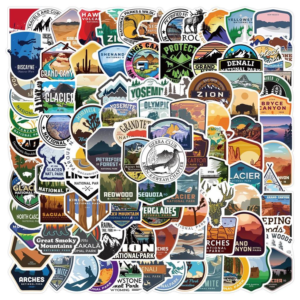 Set 100 STICKER Các Địa Danh Trên Thế Giới Trang Trí Điện Thoại , Laptop , Vali Phong Cách Vintage