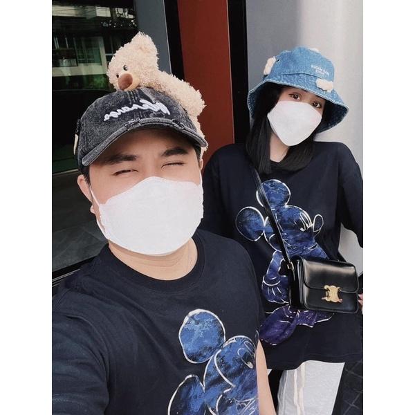 Áo phông nữ cao cấp cotton khô free size in hình mickey dành cho nam và nữ HEFS007