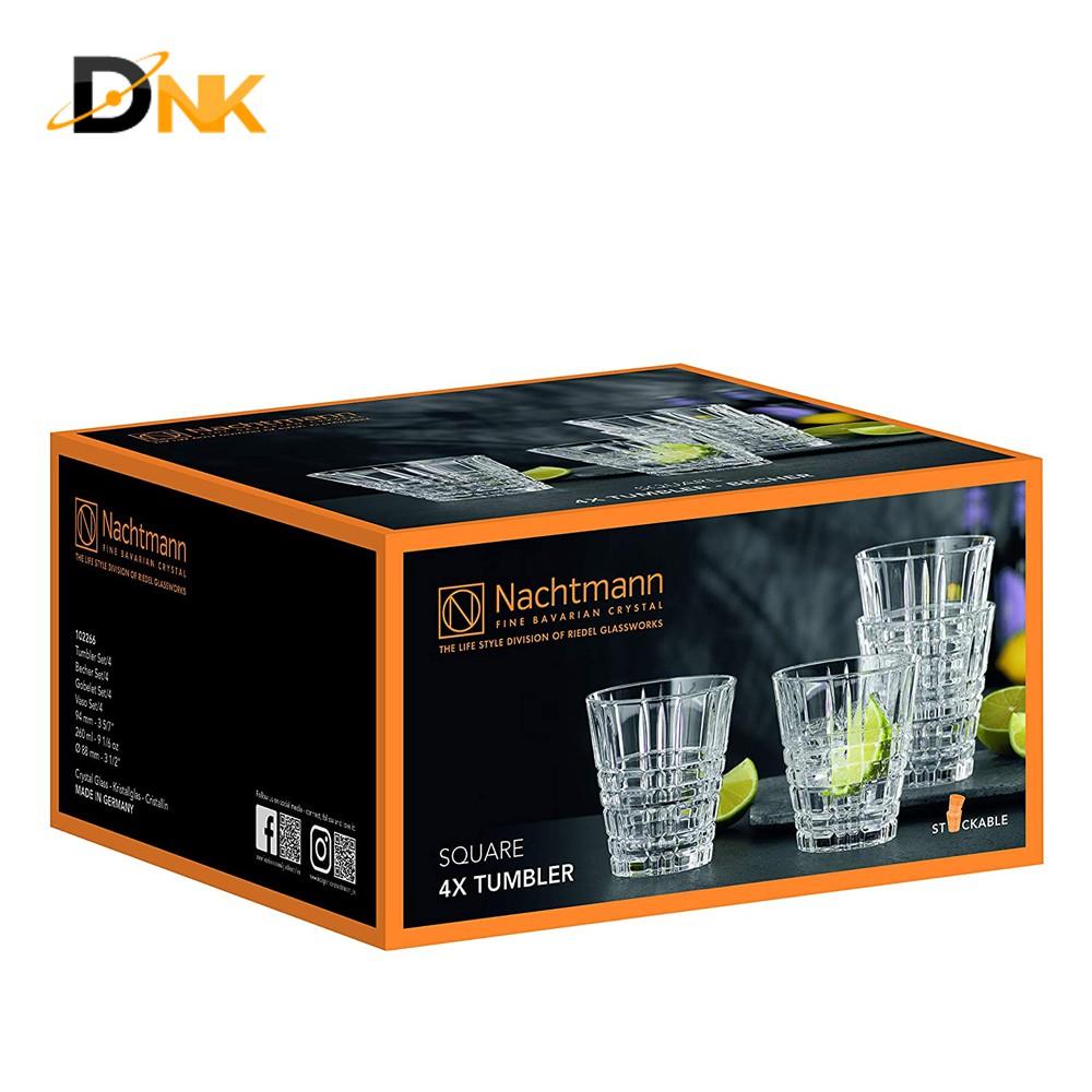 Bộ 4 cốc pha lê Nachtmann 102266 Square - CAM KẾT HÀNG NHẬP KHẨU ĐƯC BỞI DNK