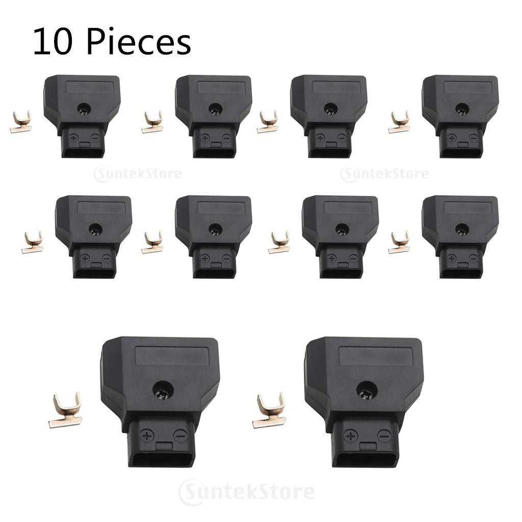 10 Pieces Mini Male D-Tap Plug DIY Adapter for Camera DSLR Rig Power Cable Anton Battery Power Supplies