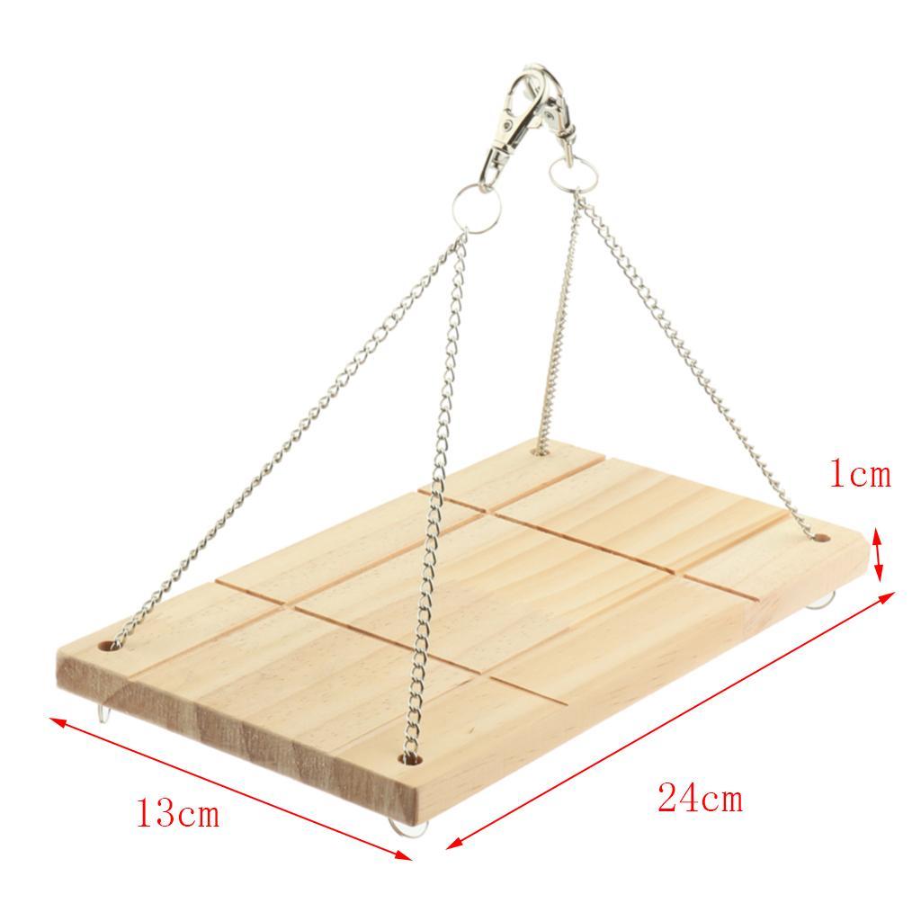 Bird Perch Wood Stand Swing for Small Animals Hamsters Parrot Rat Mouse Cage