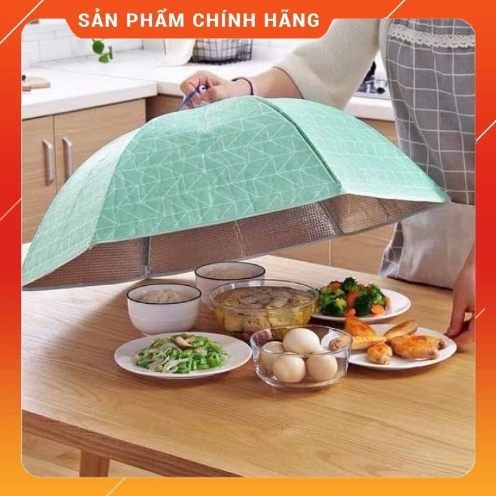 Lồng bàn giữ nhiệt gấp gọn cỡ lớn 6 cạnh có khung chống bụi và côn trùng bền đẹp