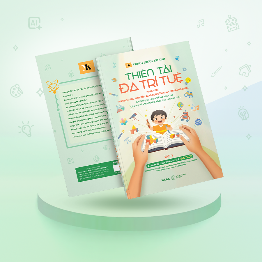 Sách - Thiên Tài Đa Trí Tuệ (0-12 Tuổi) - Tập 1 - Đánh Thức Thiên Tài Đa Trí Tuệ (0-6 Tuổi)