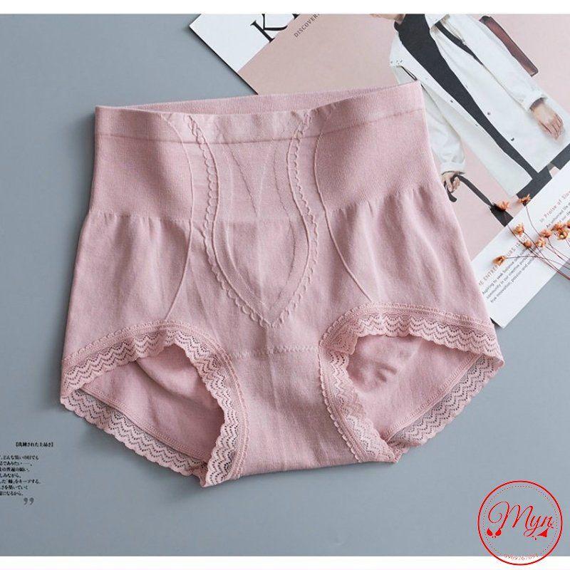 QUẦN COTTON CẠP CAO, GEN BỤNG PHỐI REN
