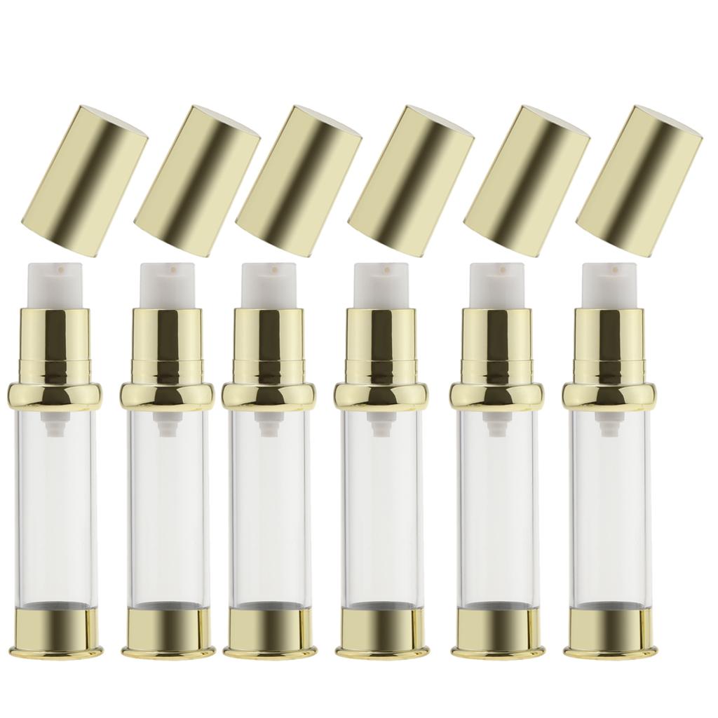 6 x Empty Airless Bottle Cosmetic Travel Perfume Spray Sprayer 10 /15 / 30 ml White for Home or Travel