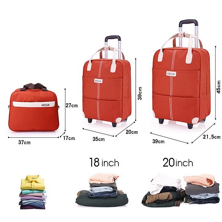 Vali kéo du lịch tặng kèm túi nhỏ - Re0358