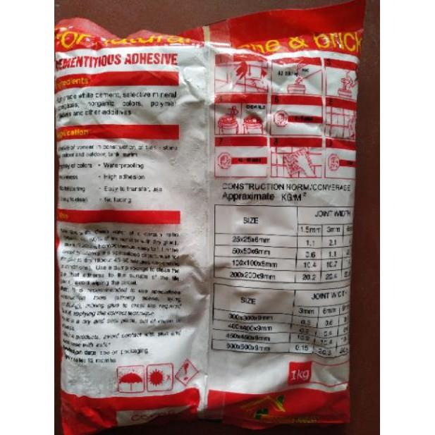 Keo chà mạch Thái Lan xi măng trắng