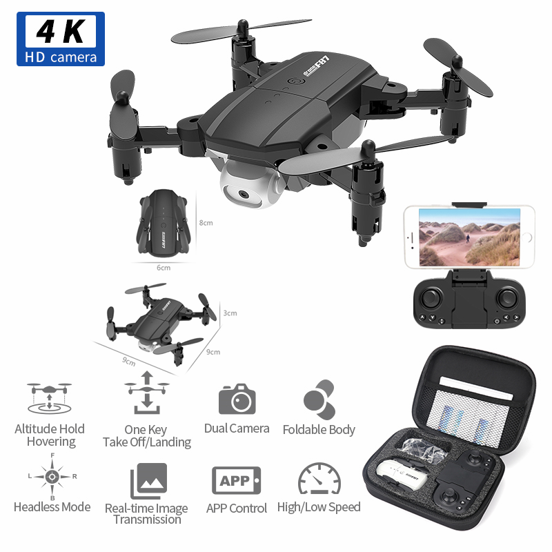 Máy bay Flycam mini 4k giá rẻ Drone F87 kết nối WIFI, 2.4GHZ, ĐỘ PHÂN GIẢI 4K truyền hình ảnh trực tiếp về điện thoại