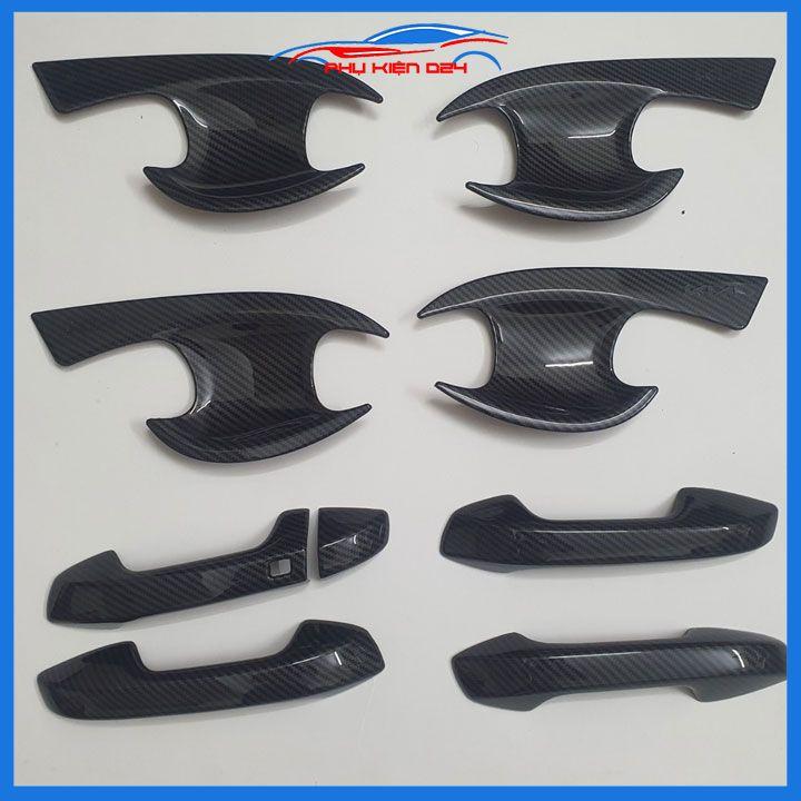 Ốp tay hõm Kia K3 2021-2022-2023-2024 vân Cacbon bảo vệ chống trầy cửa xe