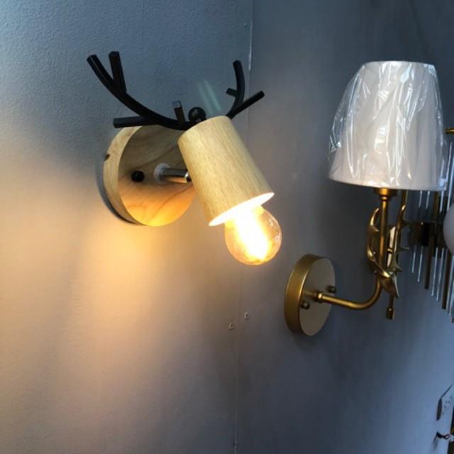 Đèn gắn tường sừng hươu, đèn trang trí, đèn gắn tường trang trí, đèn decor, đèn gắn tường phòng ngủ, đèn quán bar