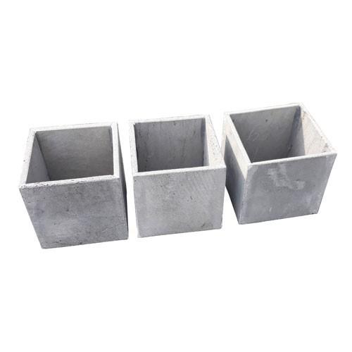 Bộ 3 chậu trồng cây hình vuông 20x20x20cm xinh xắn bằng đá ong xám tự nhiên bền vĩnh viễn