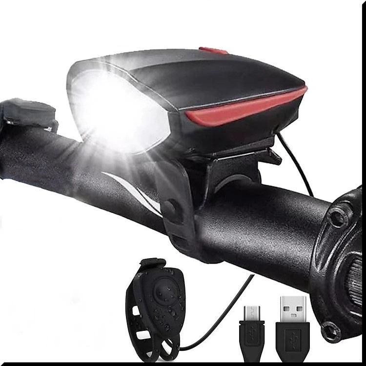 Đèn còi xe đạp 3 chế độ bẻ sáng kết nối usb led T6 chống nước - Hãng AMALIFE chính hãng