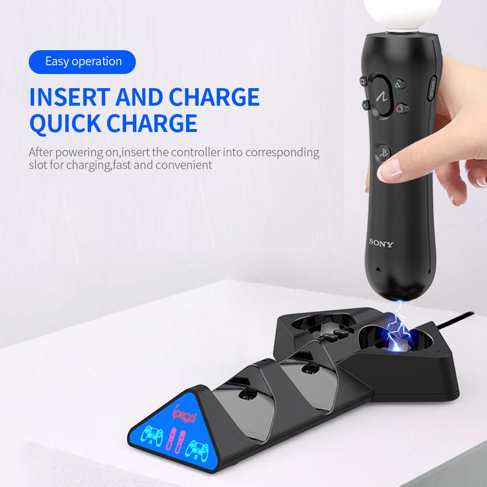 Bộ điều khiển di chuyển IPEGA PG-P4011 P4 / P trạm sạc 4 trong 1 tiếp điểm nhanh cơ sở sạc nhanh thay thế cho P4 / P4 SLIM / P4