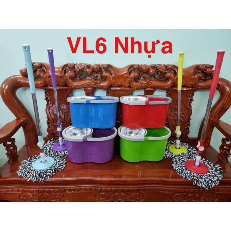 Bộ lau nhà  360 độ rổ nhựa mâm nhựa