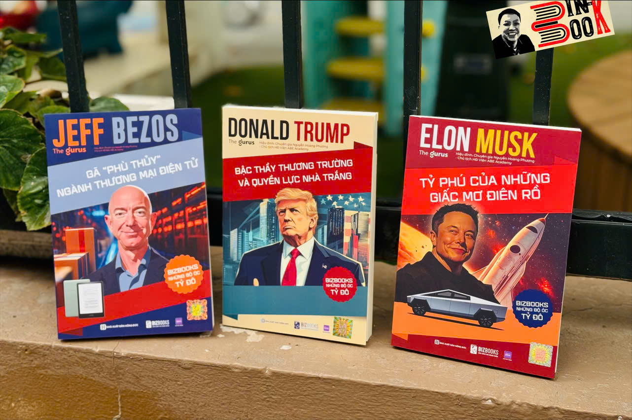 COMBO 3 CUỐN NHỮNG BỘ ÓC TỶ ĐÔ: Donald Trump, Elon Musk, Jeff Bezos - The Gurus - Chuyên gia Nguyễn Hoàng Phương Hiệu đính - Bizbooks