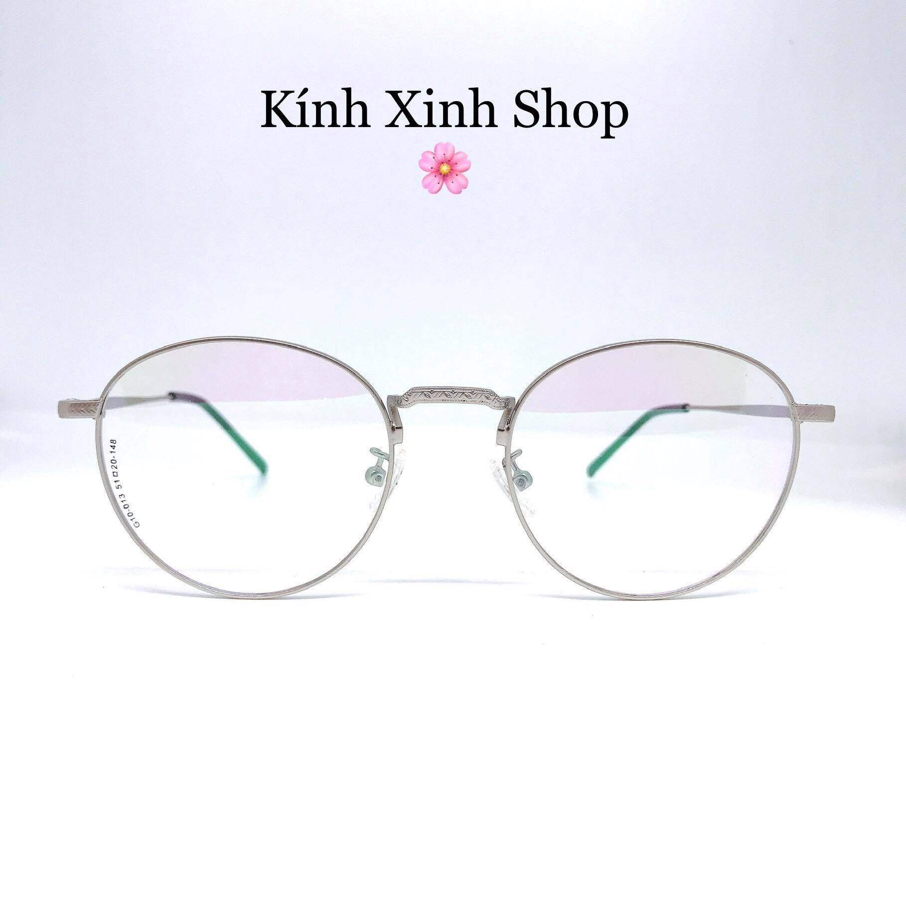 Kính gọng Mắt tròn to Kim loại cao cấp cho Nam G90013 (Nhiều màu)