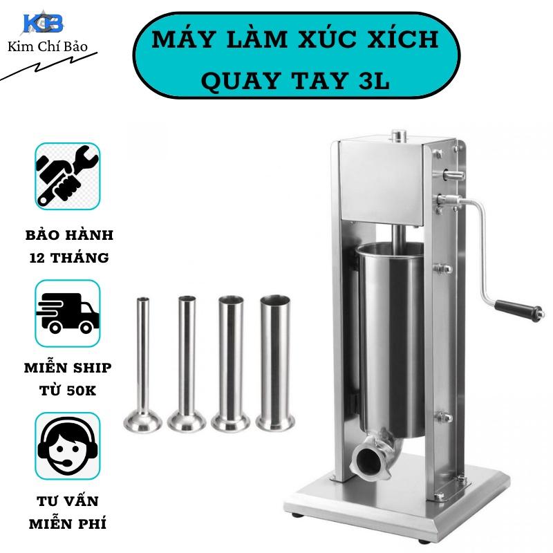 Máy Đùn Xúc Xích Lạp Xưởng Quay Tay Loại 3 Lít