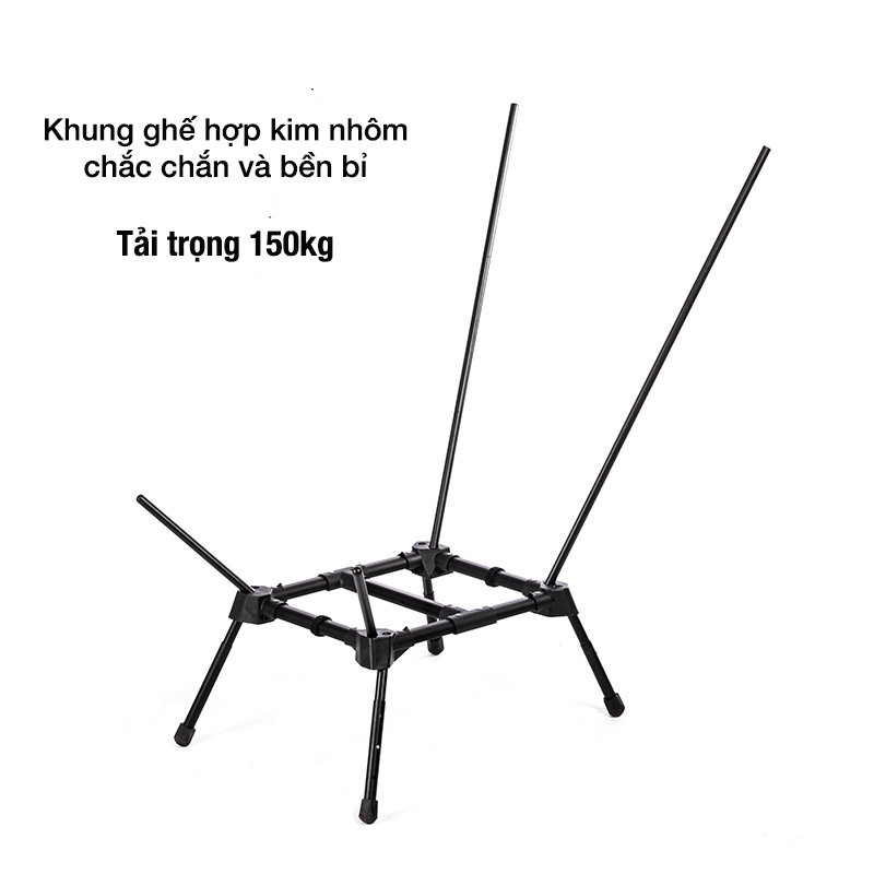 Ghế cắm trại mặt trăng gấp gọn có tựa đầu Blackdog BD-YLY003