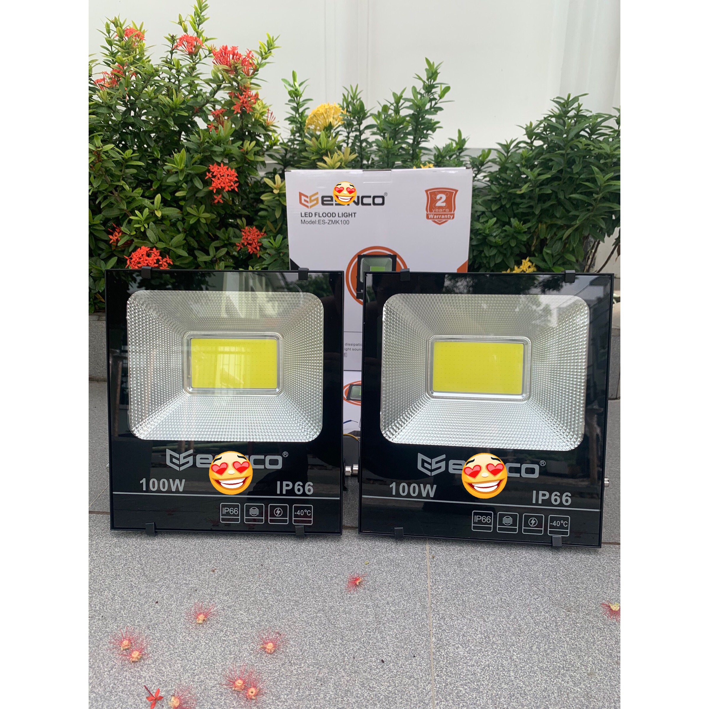 Đèn pha led 100W chuyên công trình ngoài trời chống nước IP66, vỏ nhôm đúc tản nhiệt tốt