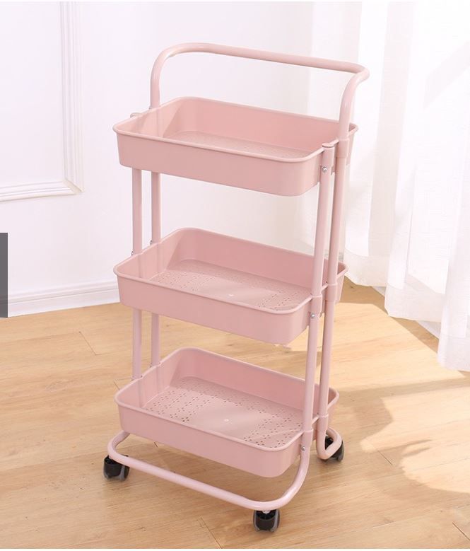 Kệ 3 tầng đa năng, kệ đựng bỉm sữa, Spa có bánh xe di chuyển