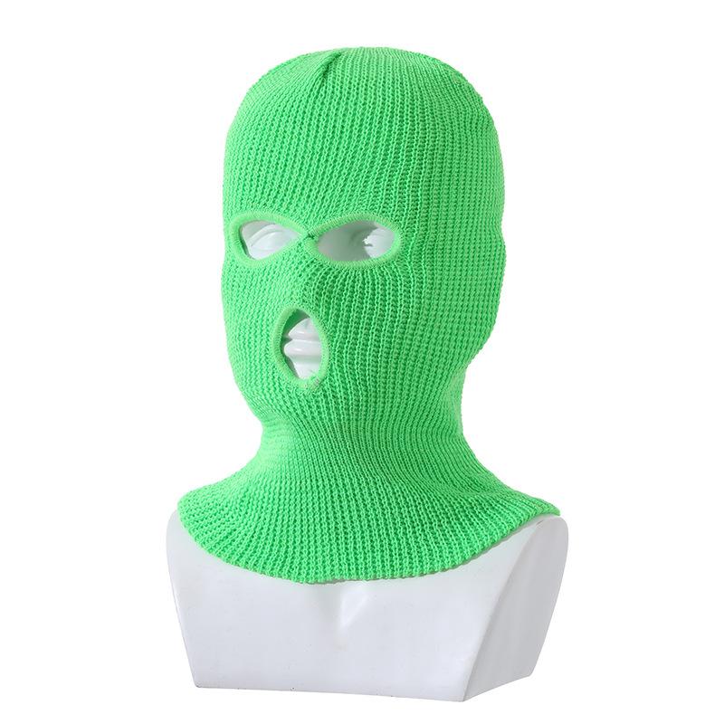 Fashion Fall Face Cover Hats Beanie 3 hố balaclava đi bộ đạp xe trượt tuyết mùa đông ngoài trời áo dệt kim ấm cho phụ nữ đàn ông Color: 08