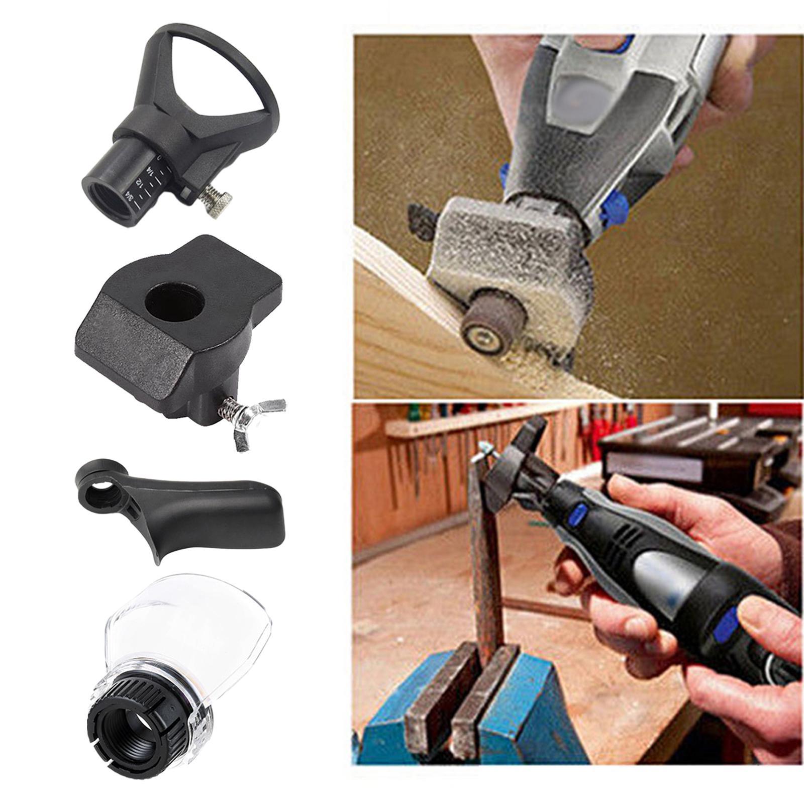 4Pcs Rotary Power Tool Kit Carving Attachment Grip Handle Grinding Set