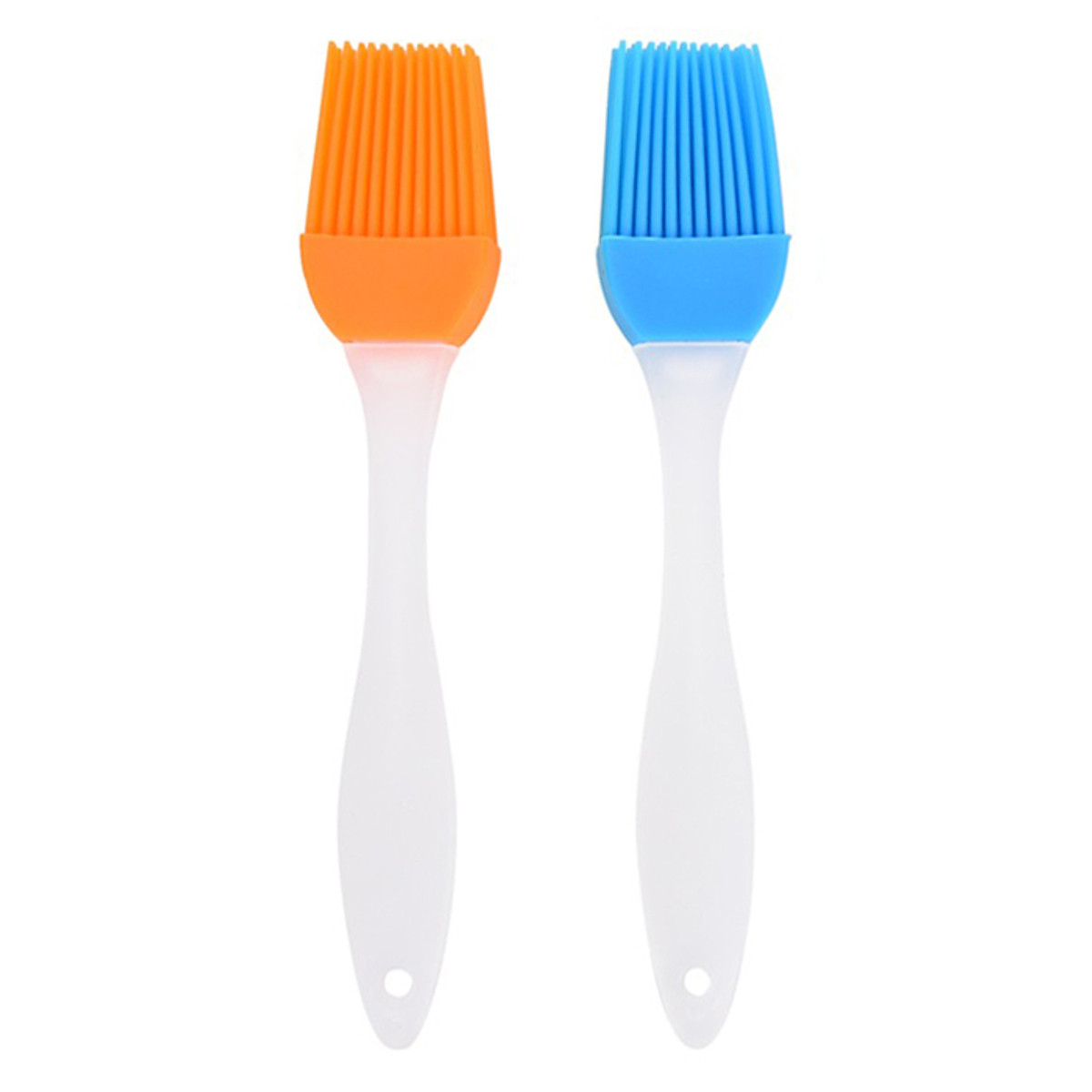 Combo 2 Cây Cọ Silicon Cán Trong Quét Dầu, Bơ, Kem Trang Trí Bánh - Hàng Loại 1