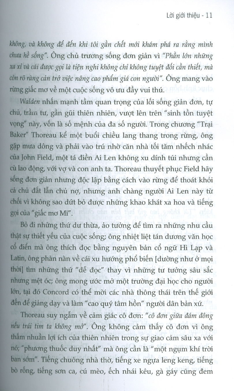 Walden - Một Mình Sống Trong Rừng (Tủ sách Tinh Hoa) - Ấn phẩm bỏ túi