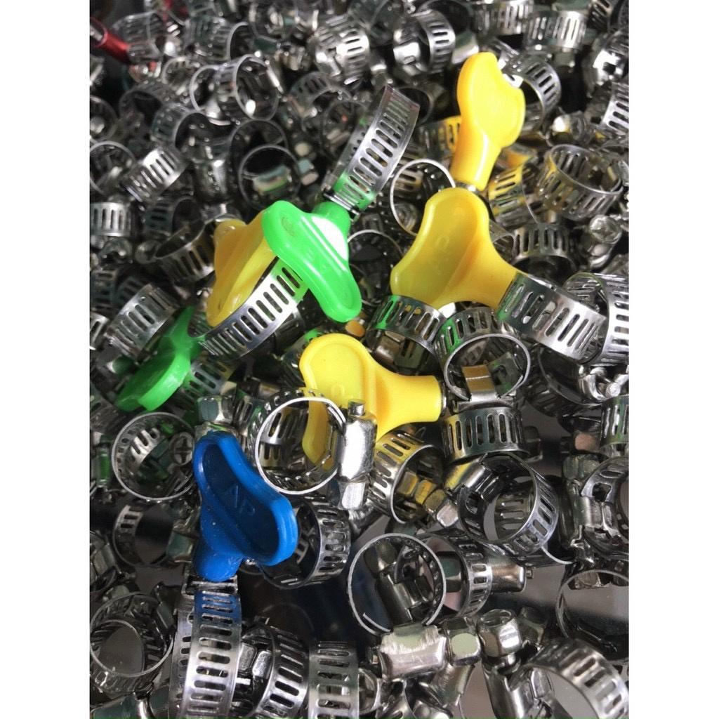 Đai xiết cổ dê inox có tay cầm nhựa