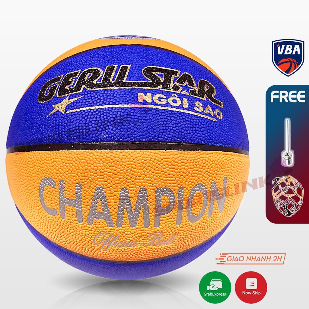 Banh bóng rổ dán da PU Sportslink Gerustar Size 7 Champion