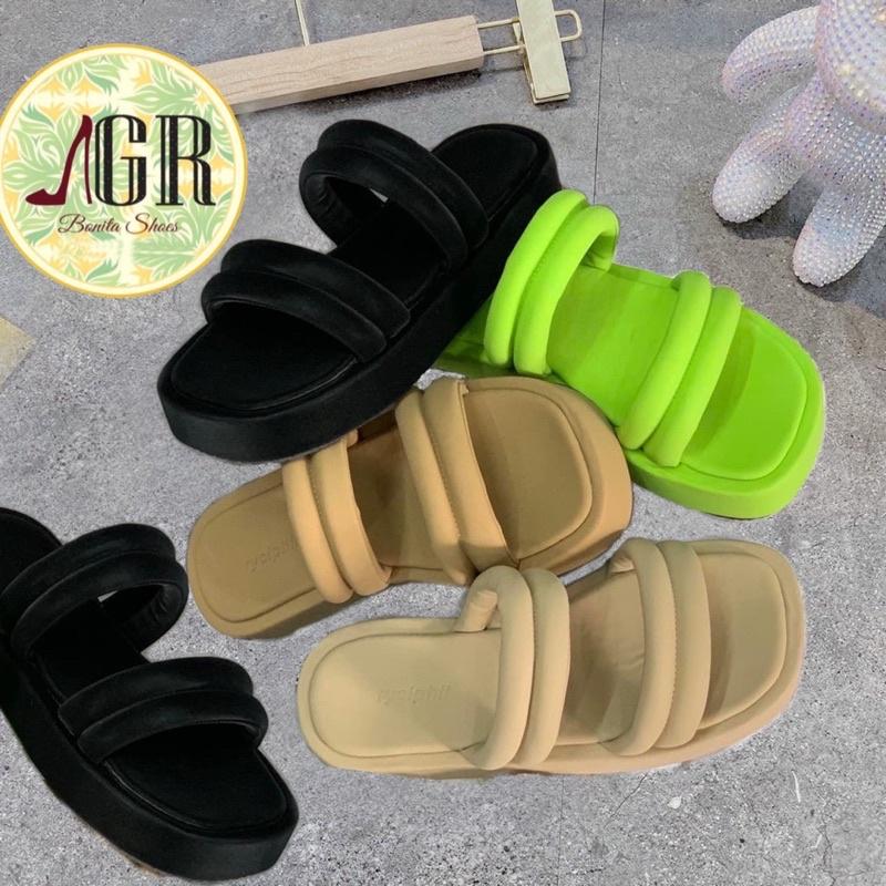 Dép 2 quai viền phồng xinh xắn cao 3 cm