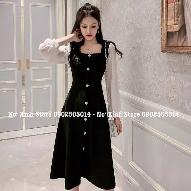 Đầm Hàn Quốc Công Sở Tay Dài Cao Cấp Size M-L-XL-XXL ( kèm ảnh thật