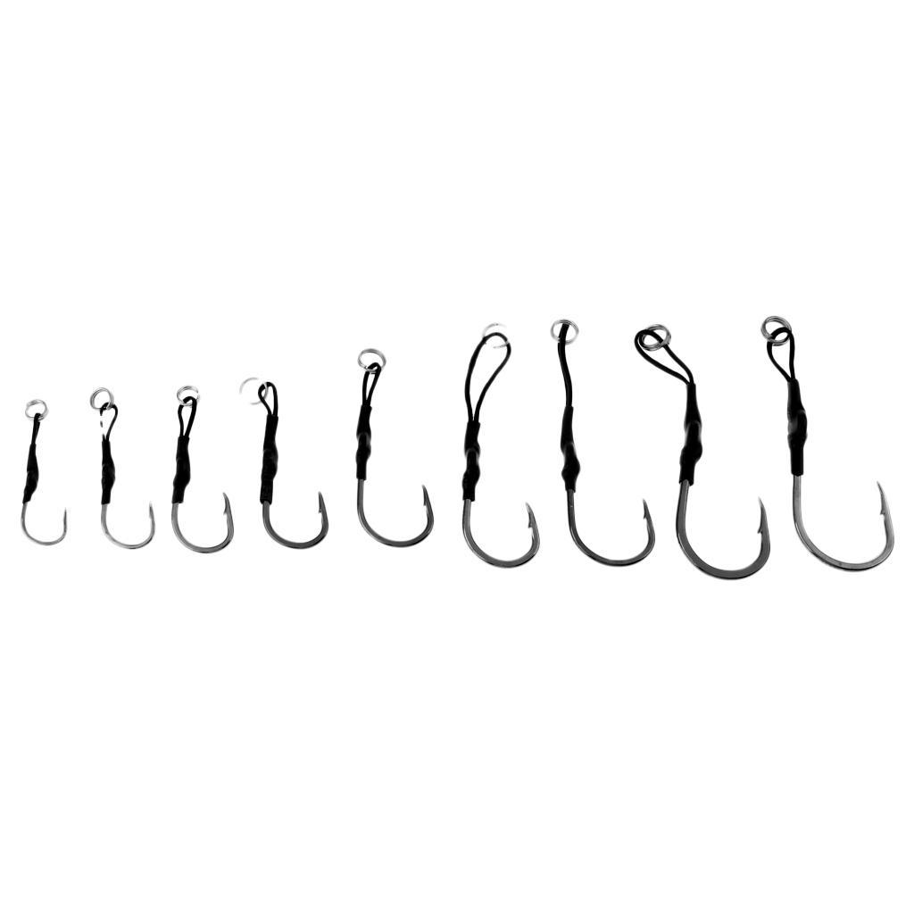 5pcs Assist Hook Jig Fishing Hook Lead Fish Hooks Multi-size