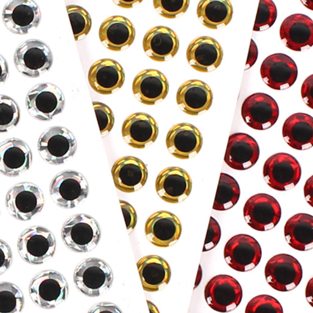 100pcs 6mm Eyes 3D Holographic Tying Jigs Crafts Red