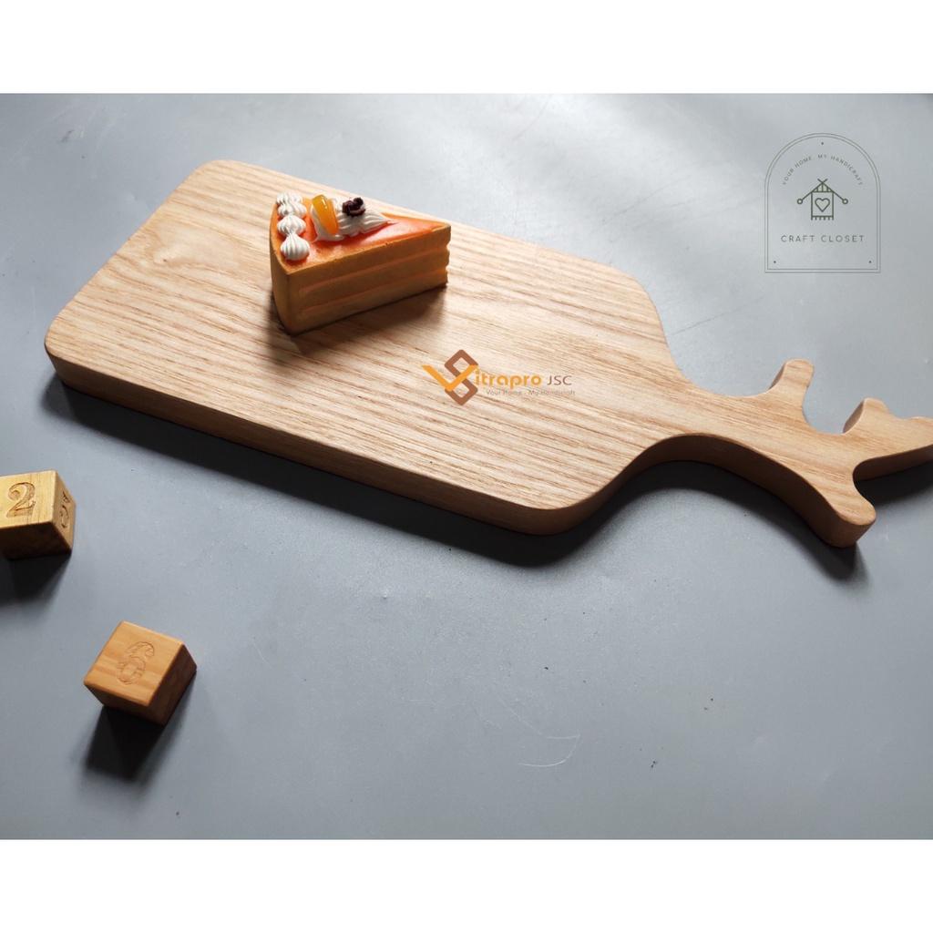Thớt Gỗ Họa Tiết Hình Gạc Hươu Chất Liệu Gỗ Tần Bì Cao Cấp Đa Năng