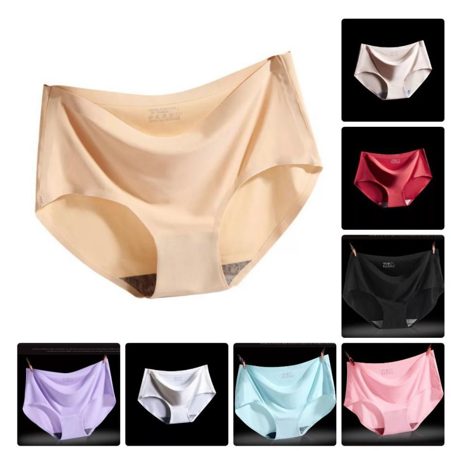 Quần lót nữ thun lạnh Quần su đúc mặc trong váy co giãn cực mềm mịn Lụa Trơn Cắt Lưng không viền