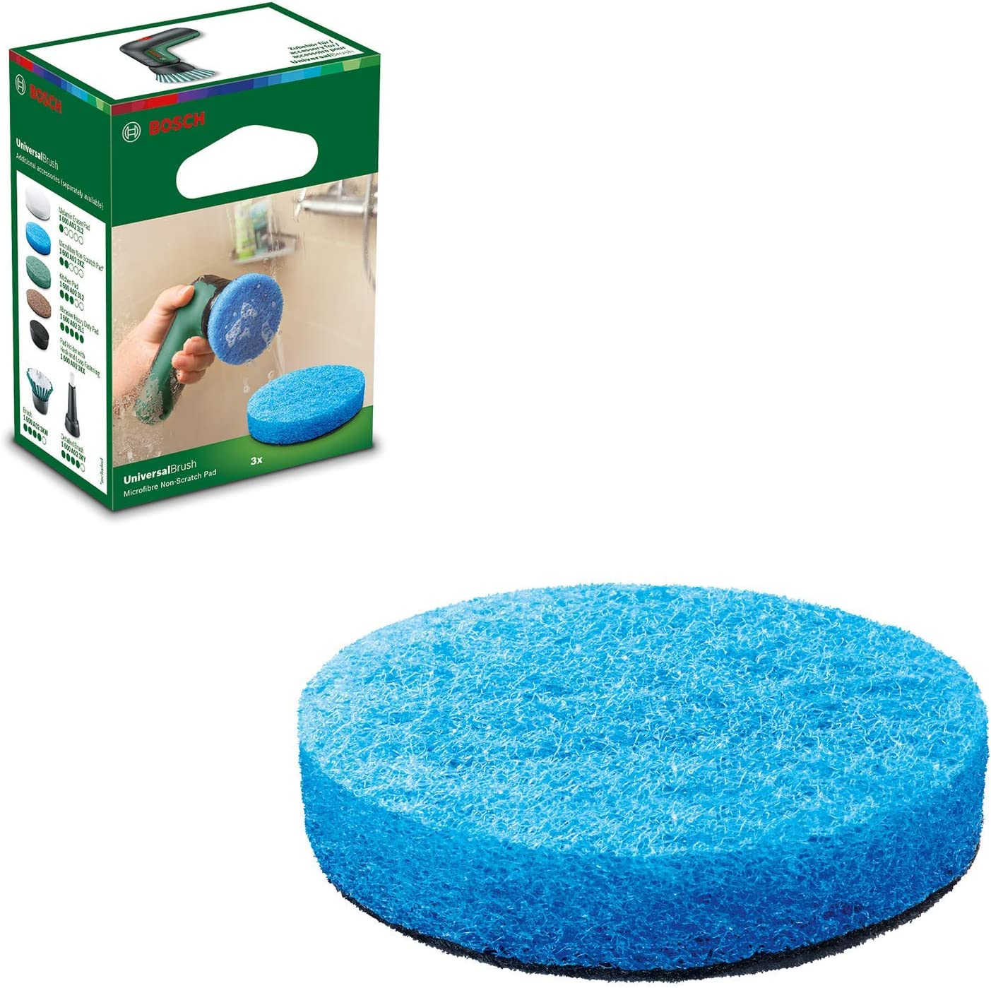 Phụ kiện máy cọ rửa vệ sinh đa năng dùng Pin Bosch UniversalBrush - Miếng chà Microfibre chống xước 1600A023KZ