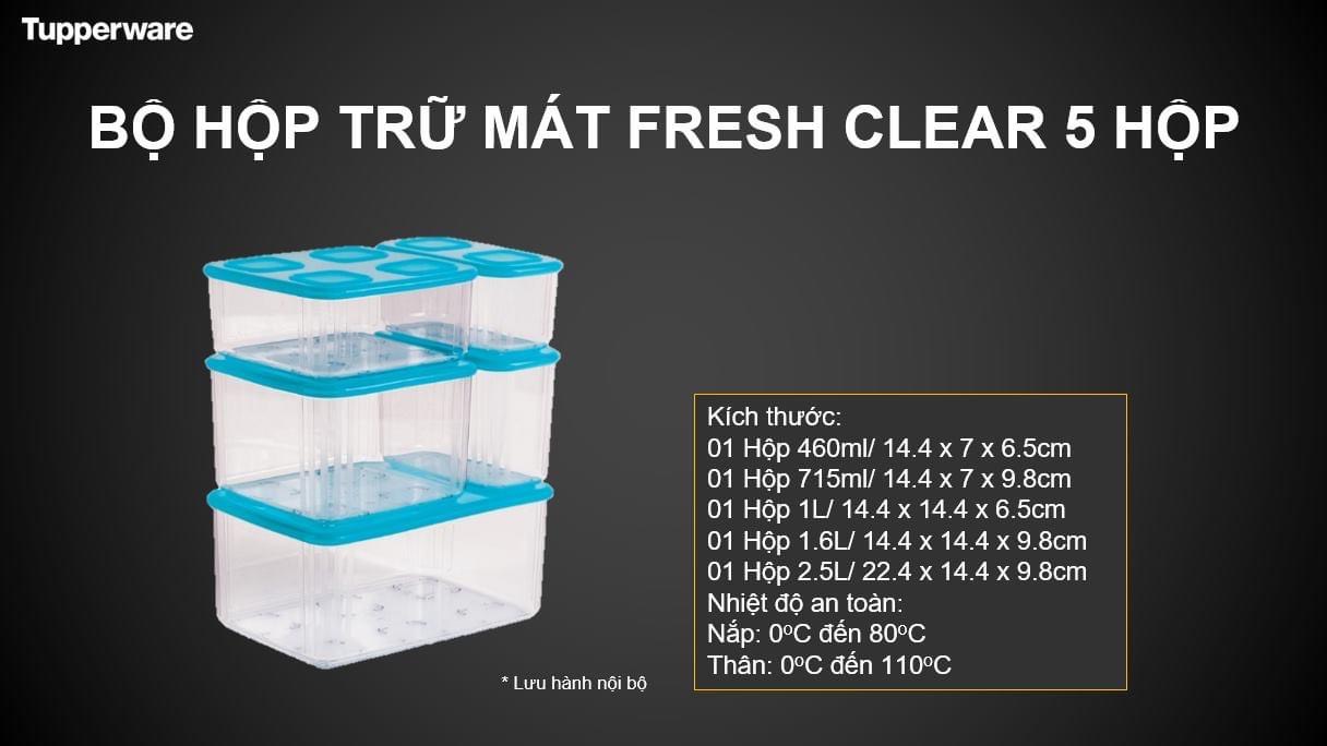 Bộ hộp trữ mát Tupperware - Fresh Clear