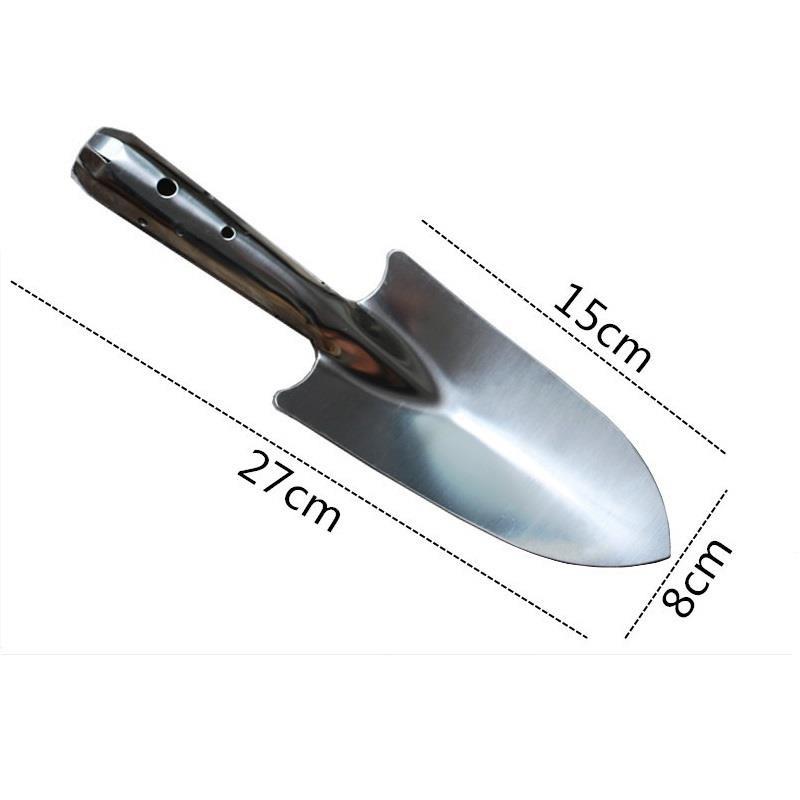 Xẻng xới đất làm vườn INOX đa năng không gỉ - KT 27x8cm