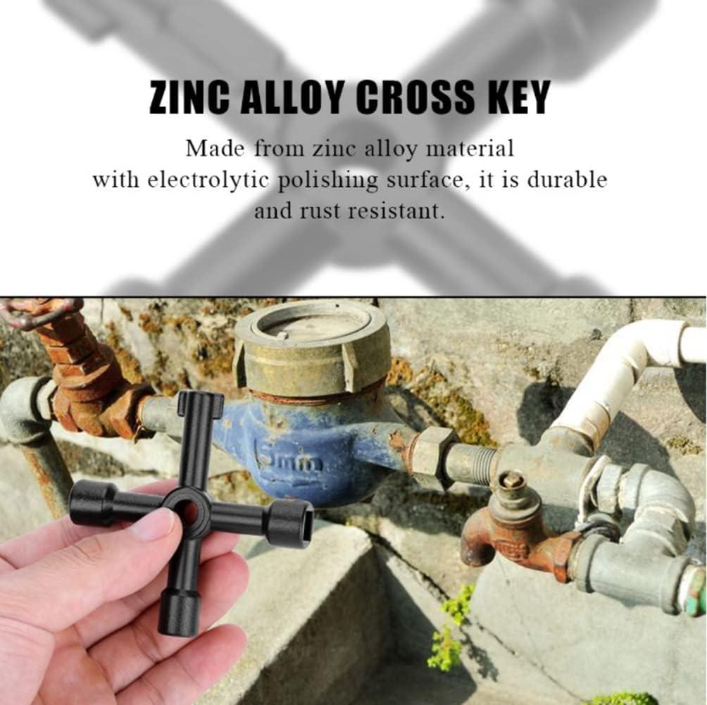 2 Cái Chìa Khóa Đa Năng 4 Chiều, Chìa Khóa 4 Chiều, Chìa Khóa Hộp Điện, Chìa Khóa Đồng Hồ Gas, cho Hộp Đồng Hồ Điện Nước Gas Hộp Tủ Tủ Chìa Khóa Mở Tủ