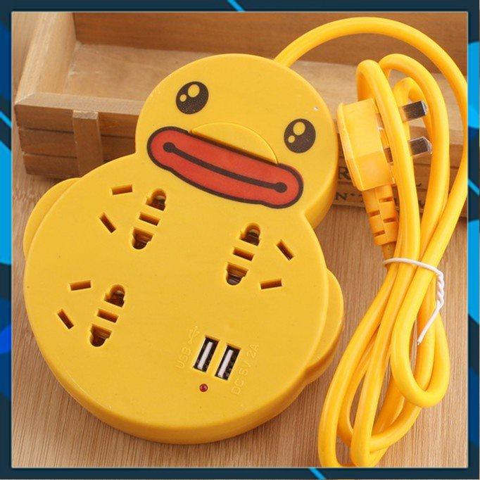 Ổ Điện Vịt Vàng Siêu Cute Có Cổng USB Linhmartvn