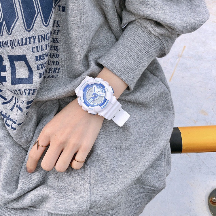 Đồng hồ nam nữ thể thao dây nhựa trẻ trung nhiều màu SHHORS DH68