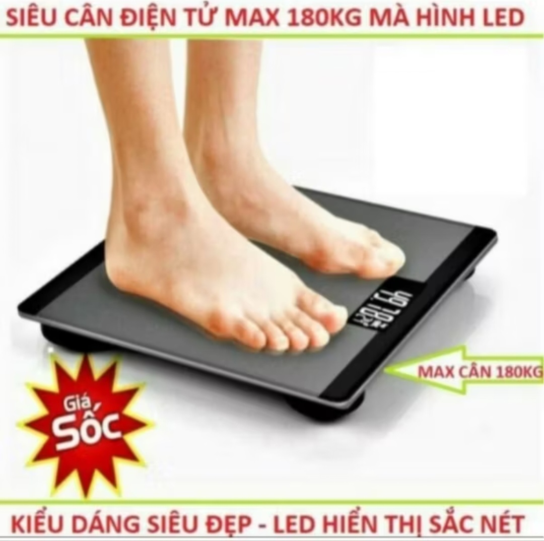 1 CÁI CÂN ĐIỆN TỬ CAO CẤP CÂN 180KG KÈM THEO THƯỚC DÂY ĐO