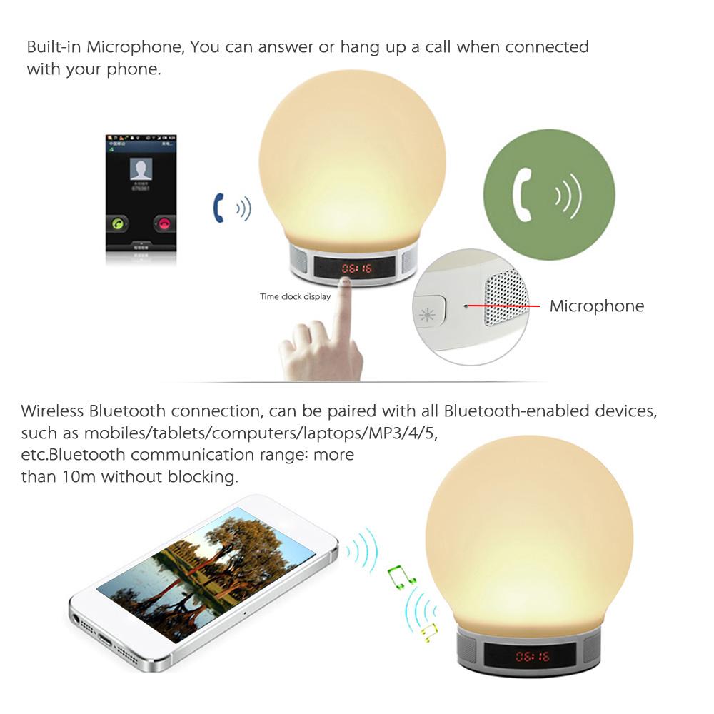 Loa Bluetooth không dây đa chức năng đèn LED Hỗ trợ thẻ TF Sạc USB